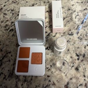 GLOSSIER 2 Items MESA Eyeshadow Trio & MOONSTONE Haloscope Full Size